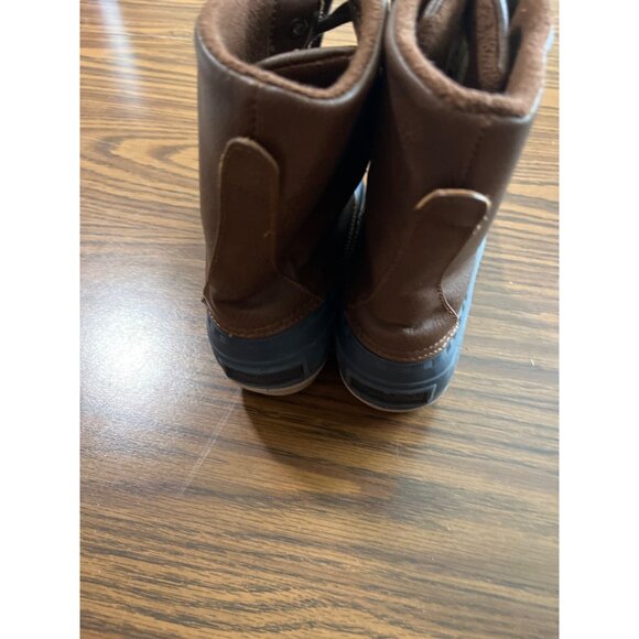 London Fog Wonder 3 lace up brown blue rain boots size 6 - Picture 3 of 7